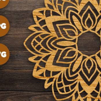 Intra απο ξύλο plywood 3mm-4mm πάχος 3D Floral Mandala για Cricut Δίασταση 30x30 cm INTRAFABR-76899222 - Image 1