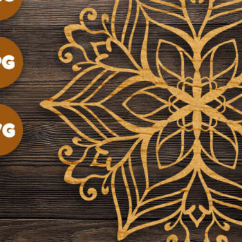 Intra απο ξύλο plywood 3mm-4mm πάχος 3D Floral Mandala για Cricut Δίασταση 30x30 cm INTRAFABR-77017379 - Image 1