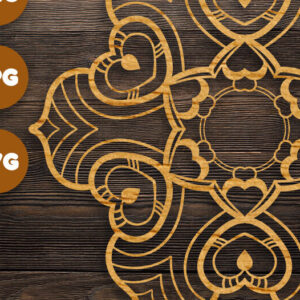 Intra απο ξύλο plywood 3mm-4mm πάχος 3D Floral Mandala για Cricut Δίασταση 30x30 cm INTRAFABR-77017458