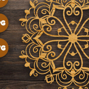 Intra απο ξύλο plywood 3mm-4mm πάχος 3D Floral Mandala για Cricut Δίασταση 30x30 cm INTRAFABR-77017535