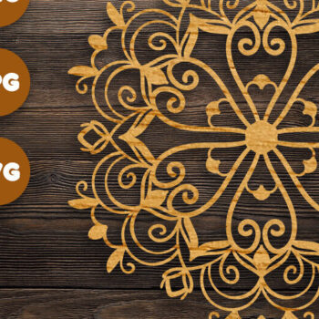 Intra απο ξύλο plywood 3mm-4mm πάχος 3D Floral Mandala για Cricut Δίασταση 30x30 cm INTRAFABR-77017535 - Image 1