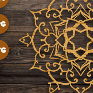 Intra απο ξύλο plywood 3mm-4mm πάχος 3D Floral Mandala για Cricut Δίασταση 30x30 cm INTRAFABR-79236196