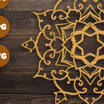 Intra απο ξύλο plywood 3mm-4mm πάχος 3D Floral Mandala για Cricut Δίασταση 30x30 cm INTRAFABR-79236196 - Image 1