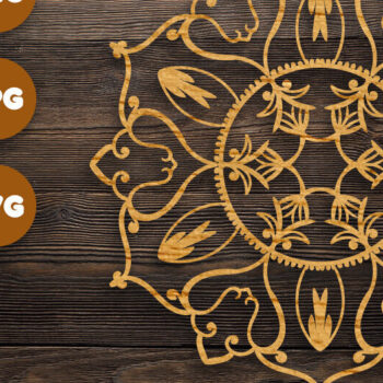 Intra απο ξύλο plywood 3mm-4mm πάχος 3D Floral Mandala για Cricut Δίασταση 30x30 cm INTRAFABR-79236552 - Image 1