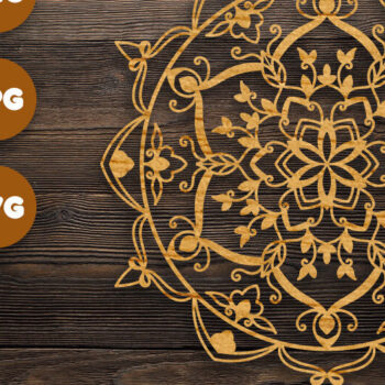 Intra απο ξύλο plywood 3mm-4mm πάχος 3D Floral Mandala για Cricut Δίασταση 30x30 cm INTRAFABR-74109251 - Image 1