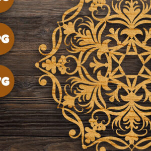 Intra απο ξύλο plywood 3mm-4mm πάχος 3D Floral Mandala για Cricut Δίασταση 30x30 cm INTRAFABR-98434322