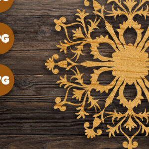 Intra απο ξύλο plywood 3mm-4mm πάχος 3D Floral Mandala για Cricut Δίασταση 30x30 cm INTRAFABR-98434421