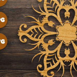 Intra απο ξύλο plywood 3mm-4mm πάχος 3D Floral Mandala για Cricut Δίασταση 30x30 cm INTRAFABR-98434436