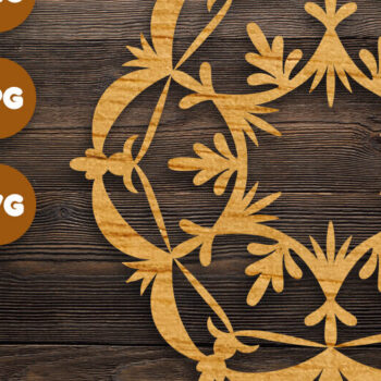 Intra απο ξύλο plywood 3mm-4mm πάχος 3D Floral Mandala για Cricut Δίασταση 30x30 cm INTRAFABR-98434640 - Image 1