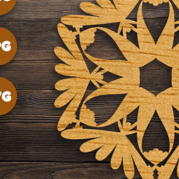 Intra απο ξύλο plywood 3mm-4mm πάχος 3D Floral Mandala για Cricut Δίασταση 30x30 cm INTRAFABR-98434651 - Image 1