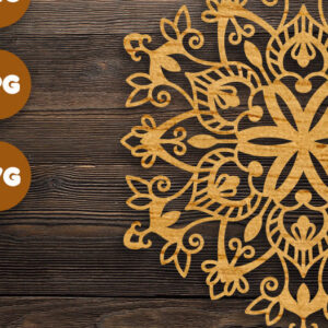 Intra απο ξύλο plywood 3mm-4mm πάχος 3D Floral Mandala για Cricut Δίασταση 30x30 cm INTRAFABR-74109425