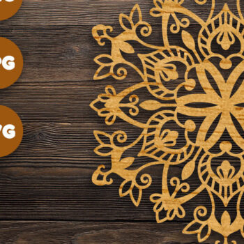 Intra απο ξύλο plywood 3mm-4mm πάχος 3D Floral Mandala για Cricut Δίασταση 30x30 cm INTRAFABR-74109425 - Image 1