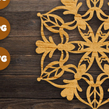 Intra απο ξύλο plywood 3mm-4mm πάχος 3D Floral Mandala για Cricut Δίασταση 30x30 cm INTRAFABR-98792889 - Image 1