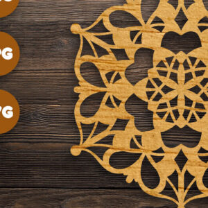 Intra απο ξύλο plywood 3mm-4mm πάχος 3D Floral Mandala για Cricut Δίασταση 30x30 cm INTRAFABR-98792905