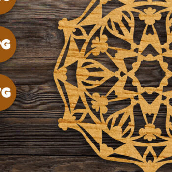 Intra απο ξύλο plywood 3mm-4mm πάχος 3D Floral Mandala για Cricut Δίασταση 30x30 cm INTRAFABR-98792925 - Image 1