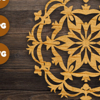 Intra απο ξύλο plywood 3mm-4mm πάχος 3D Floral Mandala για Cricut Δίασταση 30x30 cm INTRAFABR-99225594 - Image 1