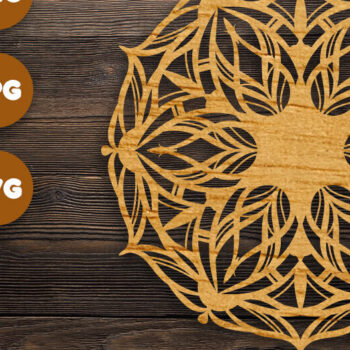 Intra απο ξύλο plywood 3mm-4mm πάχος 3D Floral Mandala για Cricut Δίασταση 30x30 cm INTRAFABR-99226121 - Image 1