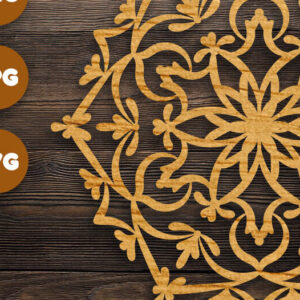 Intra απο ξύλο plywood 3mm-4mm πάχος 3D Floral Mandala για Cricut Δίασταση 30x30 cm INTRAFABR-103316287