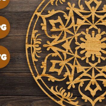 Intra απο ξύλο plywood 3mm-4mm πάχος 3D Floral Mandala για Cricut Δίασταση 30x30 cm INTRAFABR-103316532 - Image 1