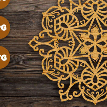 Intra απο ξύλο plywood 3mm-4mm πάχος 3D Floral Mandala για Cricut Δίασταση 30x30 cm INTRAFABR-74109519 - Image 1
