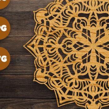 Intra απο ξύλο plywood 3mm-4mm πάχος 3D Floral Mandala για Cricut Δίασταση 30x30 cm INTRAFABR-103318471 - Image 1