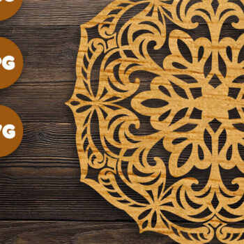 Intra απο ξύλο plywood 3mm-4mm πάχος 3D Floral Mandala για Cricut Δίασταση 30x30 cm INTRAFABR-103318708 - Image 1