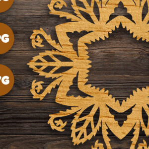 Intra απο ξύλο plywood 3mm-4mm πάχος 3D Floral Mandala για Cricut Δίασταση 30x30 cm INTRAFABR-74356429