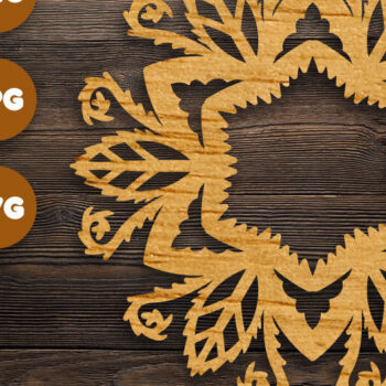 Intra απο ξύλο plywood 3mm-4mm πάχος 3D Floral Mandala για Cricut Δίασταση 30x30 cm INTRAFABR-74356429 - Image 1