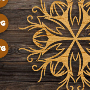 Intra απο ξύλο plywood 3mm-4mm πάχος 3D Floral Mandala για Cricut Δίασταση 30x30 cm INTRAFABR-74356615