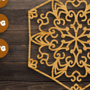 Intra απο ξύλο plywood 3mm-4mm πάχος 3D Floral Mandala για Cricut Δίασταση 30x30 cm INTRAFABR-74356763