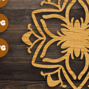 Intra απο ξύλο plywood 3mm-4mm πάχος 3D Floral Mandala για Cricut Δίασταση 30x30 cm INTRAFABR-74380106