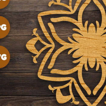 Intra απο ξύλο plywood 3mm-4mm πάχος 3D Floral Mandala για Cricut Δίασταση 30x30 cm INTRAFABR-74380106 - Image 1