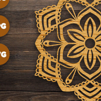 Intra απο ξύλο plywood 3mm-4mm πάχος 3D Floral Mandala για Cricut Δίασταση 30x30 cm INTRAFABR-74381174 - Image 1