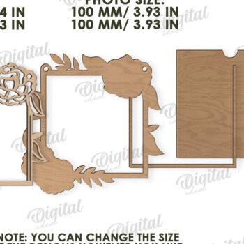 Intra απο ξύλο plywood 3mm-4mm πάχος 3D Floral κορνίζα φωτογραφιών Δίασταση 20x30 cm INTRAFABR-119138856 - Image 2