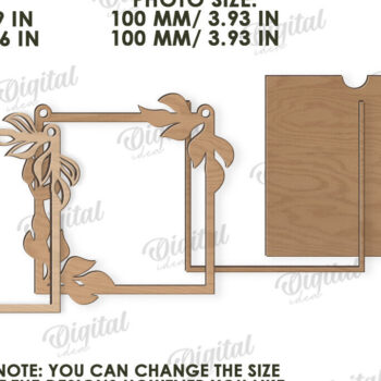 Intra απο ξύλο plywood 3mm-4mm πάχος 3D Floral κορνίζα φωτογραφιών Δίασταση 20x30 cm INTRAFABR-119138905 - Image 2