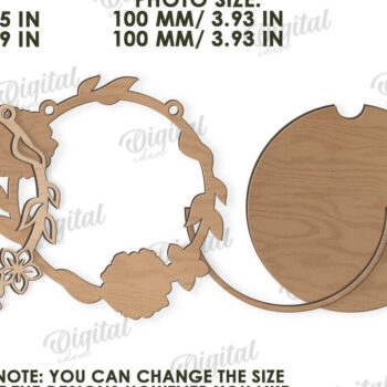 Intra απο ξύλο plywood 3mm-4mm πάχος 3D Floral κορνίζα φωτογραφιών Δίασταση 20x30 cm INTRAFABR-119138957 - Image 2