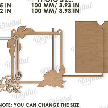 Intra απο ξύλο plywood 3mm-4mm πάχος 3D Floral κορνίζα φωτογραφιών Δίασταση 20x30 cm INTRAFABR-119139080 - Image 2