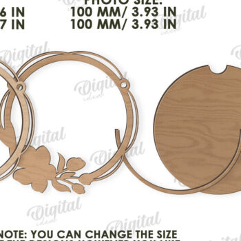 Intra απο ξύλο plywood 3mm-4mm πάχος 3D Floral κορνίζα φωτογραφιών Δίασταση 20x30 cm INTRAFABR-119138793 - Image 2
