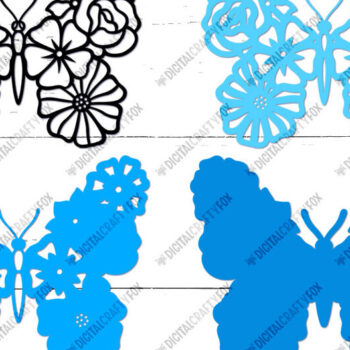 Intra απο ξύλο plywood 3mm-4mm πάχος 3D Flower Butterfly , 3D Butterfly Δίασταση 3600x3600 cm INTRAFABR-89699737 - Image 2