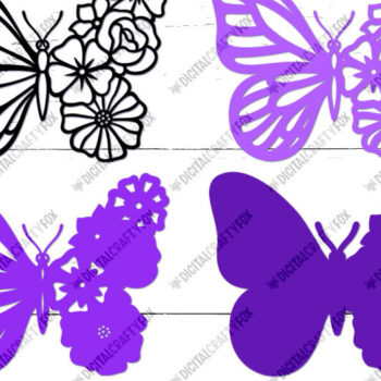 Intra απο ξύλο plywood 3mm-4mm πάχος 3D Flower Butterfly , 3D Butterfly Δίασταση 3600x3600 cm INTRAFABR-89698855 - Image 2