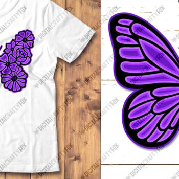 Intra απο ξύλο plywood 3mm-4mm πάχος 3D Flower Butterfly , 3D Butterfly Δίασταση 3600x3600 cm INTRAFABR-89698855 - Image 3