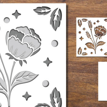 Intra απο ξύλο plywood 3mm-4mm πάχος 3D Papercut με στρώσεις λουλουδιών 1 Δίασταση 15x15 cm INTRAFABR-91700941 - Image 1