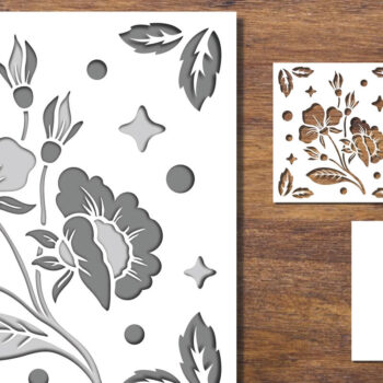 Intra απο ξύλο plywood 3mm-4mm πάχος 3D Papercut με στρώσεις λουλουδιών 3 Δίασταση 15x15 cm INTRAFABR-91701039 - Image 1