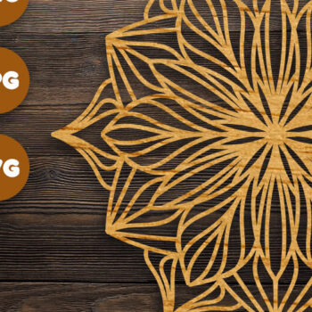 Intra απο ξύλο plywood 3mm-4mm πάχος 3D Flower Mandala για Cricut Δίασταση 30x30 cm INTRAFABR-76555221 - Image 1