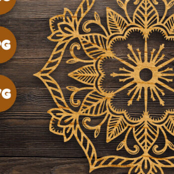 Intra απο ξύλο plywood 3mm-4mm πάχος 3D Flower Mandala για Cricut Δίασταση 30x30 cm INTRAFABR-90827602 - Image 1