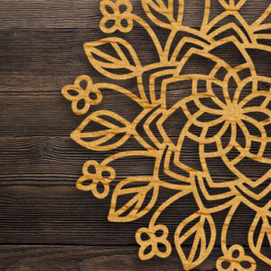 Intra απο ξύλο plywood 3mm-4mm πάχος 3D Flower Mandala για Cricut Δίασταση 30x30 cm INTRAFABR-71606676