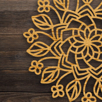 Intra απο ξύλο plywood 3mm-4mm πάχος 3D Flower Mandala για Cricut Δίασταση 30x30 cm INTRAFABR-71606676 - Image 1
