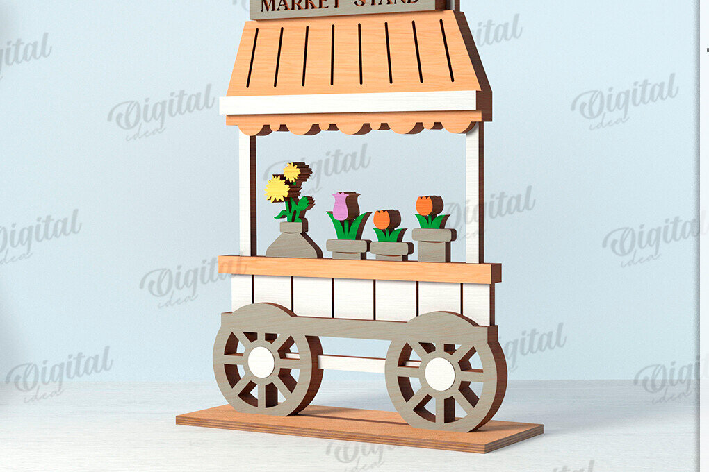 Intra απο ξύλο plywood 3mm-4mm πάχος τρισδιάστατη διακόσμηση λουλουδιών αγοράς Δίασταση 30x20 cm INTRAFABR-119199080