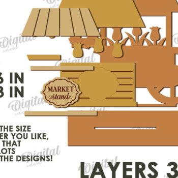 Intra απο ξύλο plywood 3mm-4mm πάχος τρισδιάστατη διακόσμηση λουλουδιών αγοράς Δίασταση 30x20 cm INTRAFABR-119198694 - Image 2