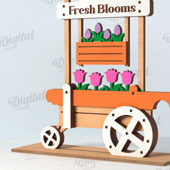 Intra απο ξύλο plywood 3mm-4mm πάχος 3D Flower Market Standing Decors Δίασταση 30x20 cm INTRAFABR-119136188 - Image 5